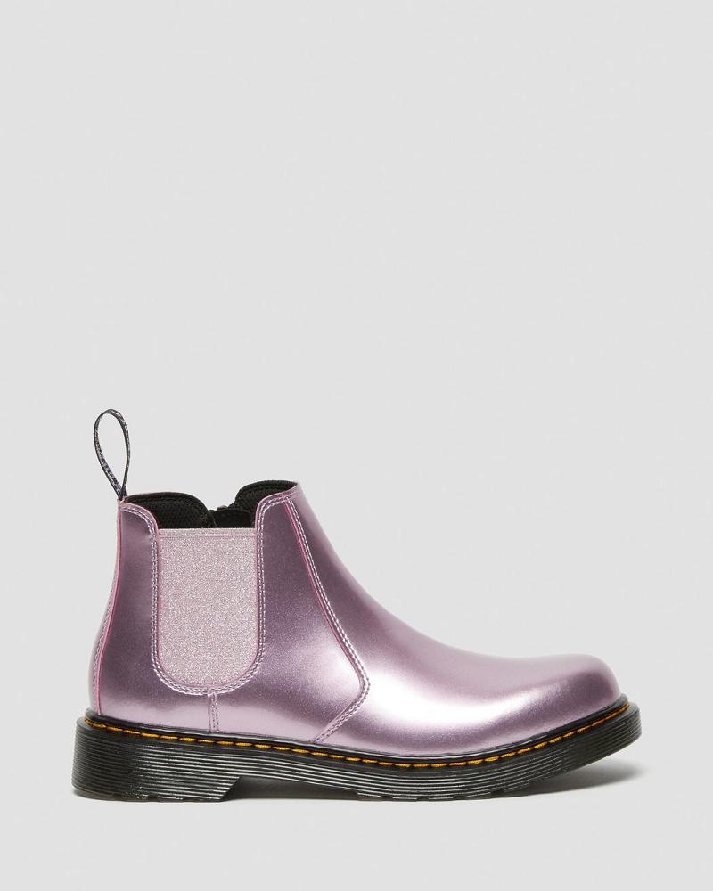 Botines Chelsea Dr Martens Youth 2976 Metallic Niños Rosas | MX 151KOR